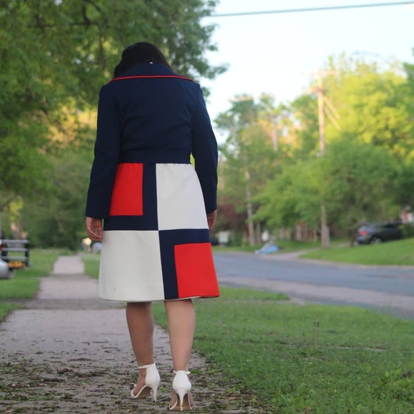 Lilli Ann Vintage Colorblock Dress and Jacket Set - Picture 6 of 8